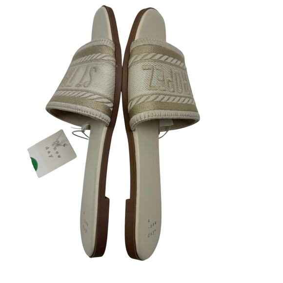 A New Day St. Tropez Slip On Slide Sandals Women's Size 10 - Picture 3 of 8